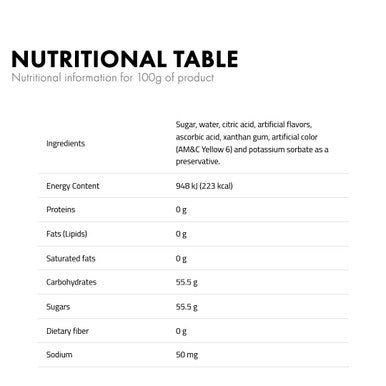 Syrup orange Deiman nutritional info