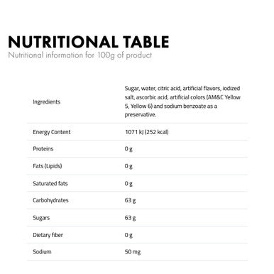Syrup mango Deiman nutritional info
