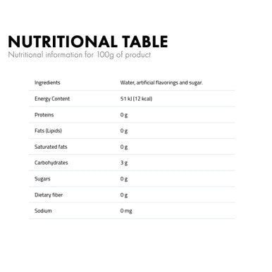 Artificial liquid food  flavor vanilla nutritional info