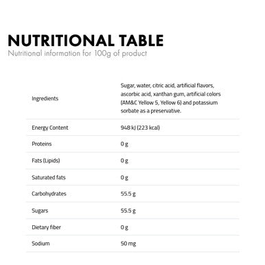 Syrup pineapple Deiman nutritional info