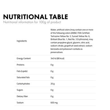 370L Neon Multicoloured Box nutritional info